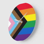 Inclusief vlag voor homodiversiteit bij regenboogb grote klok (Hoek)