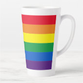 Inclusief vlag voor homodiversiteit bij regenboogb latte mok (Rechts)
