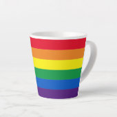 Inclusief vlag voor homodiversiteit bij regenboogb latte mok (Rechterhoek)