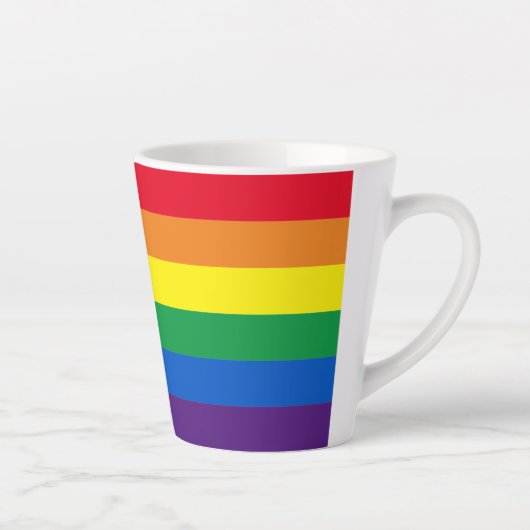 Inclusief vlag voor homodiversiteit bij regenboogb latte mok (Rechts)