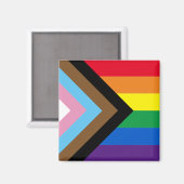 Inclusief vlag voor homodiversiteit bij regenboogb magneet (Voorkant / Achterkant)