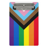 Inclusief vlag voor homodiversiteit bij regenboogb mini klembord (Voorkant)