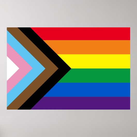 Inclusief vlag voor homodiversiteit bij regenboogb poster (Voorkant)