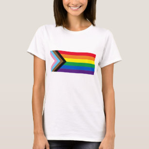 Inclusief vlag voor homodiversiteit bij regenboogb t-shirt