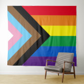 Inclusief vlag voor homodiversiteit bij regenboogb wandkleed (In Situ (horizontaal))