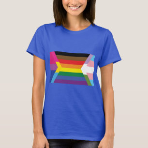 Inclusief vlag w/ Bi, Pan, Trans en GQ kleuren T- T-shirt