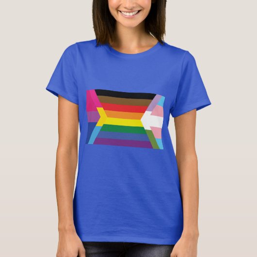 Inclusief vlag w/ Bi, Pan, Trans en GQ kleuren T- T-shirt (Voorkant)