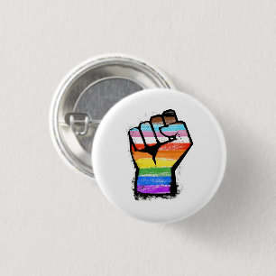 Inclusief vooruitstrevende vuist ronde button 3,2 cm