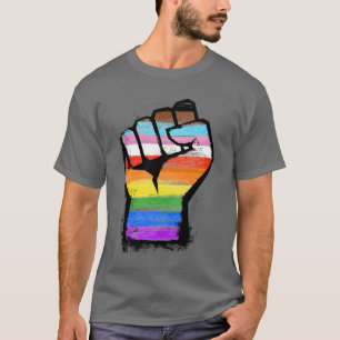 Inclusief vooruitstrevende vuist t-shirt