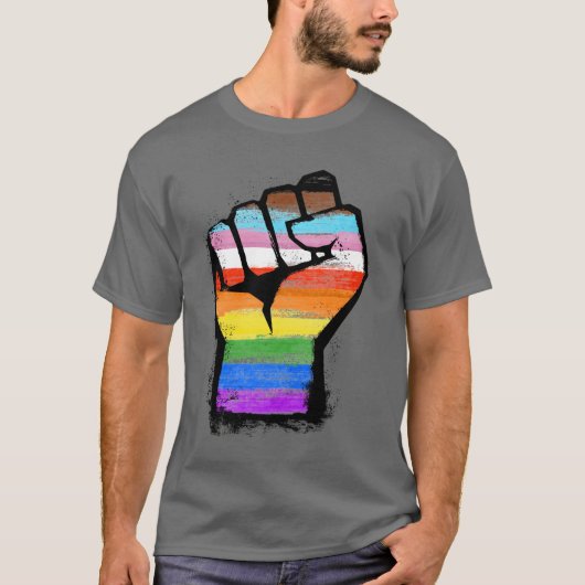 Inclusief vooruitstrevende vuist t-shirt (Voorkant)