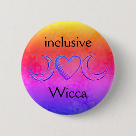 inclusief Wicca (geel, warm roze, blauw) Ronde Button 5,7 Cm