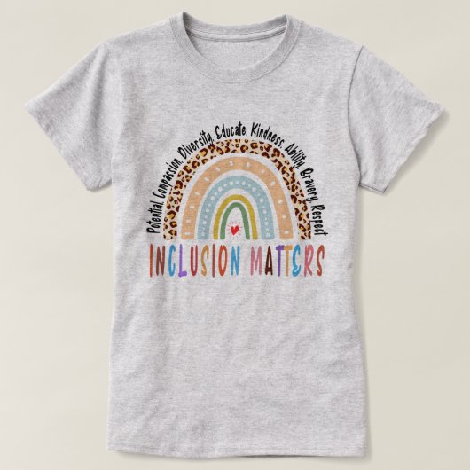Inclusiekwesties, speciaal onderwijs, autisme T-Sh T-shirt (Design voorkant)