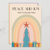 Inclusieve Boho Vrede Liefde LGBTQ Kerstkaart (Voorkant / Achterkant)