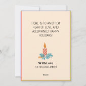 Inclusieve Boho Vrede Liefde LGBTQ Kerstkaart (Achterkant)