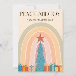 Inclusieve Boho Vrede Liefde LGBTQ Kerstkaart