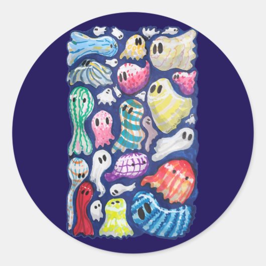 Inclusieve geesten ronde sticker (Voorkant)