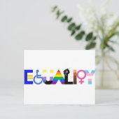 Inclusieve Gelijkheid Vlag Briefkaart (Staand voorkant)