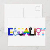 Inclusieve Gelijkheid Vlag Briefkaart (Voorkant / Achterkant)