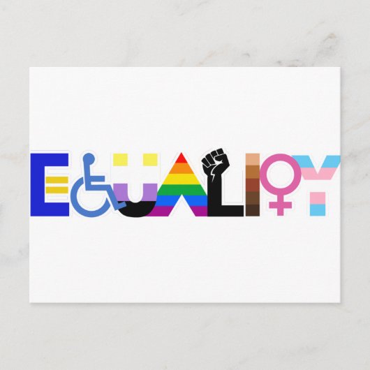 Inclusieve Gelijkheid Vlag Briefkaart (Voorkant)