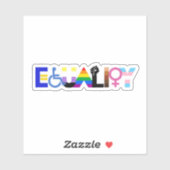 Inclusieve Gelijkheid Vlag Sticker (Vel)
