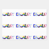 Inclusieve gelijkheidsvlag inpakpapier vel (Voorkant 3)