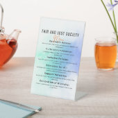 Inclusieve gemeenschap voor eerlijkheid en duiker reclamebord met voetstuk (Insitu)