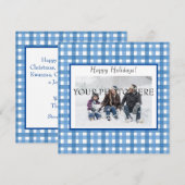 Inclusieve Holiday Plaid-fotokaart Feestdagenkaart (Voorkant / Achterkant)