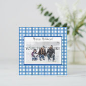 Inclusieve Holiday Plaid-fotokaart Feestdagenkaart (Staand voorkant)