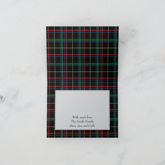 Inclusieve Holiday Plaid Kaart (Binnen)