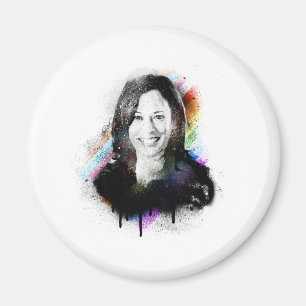Inclusieve Pride Kamala Harris Spray Paint Magneet