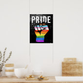Inclusieve Progress Pride Vuist Poster (Keuken)