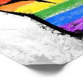 Inclusieve Progress Pride Vuist Poster (Hoek)