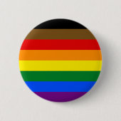 Inclusieve Rainbow Flag Genderdiversiteit Pride Ronde Button 5,7 Cm (Voorkant)