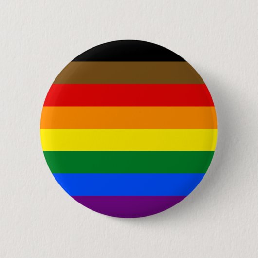 Inclusieve Rainbow Flag Genderdiversiteit Pride Ronde Button 5,7 Cm (Voorkant)