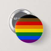 Inclusieve Rainbow Flag Genderdiversiteit Pride Ronde Button 5,7 Cm (Voorkant /achterkant)