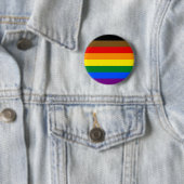 Inclusieve Rainbow Flag Genderdiversiteit Pride Ronde Button 5,7 Cm (In situ)