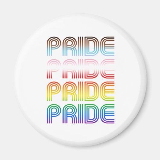 Inclusieve Retro Pride Magneet (Voorkant)