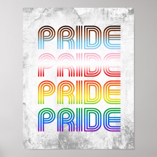 Inclusieve Retro Pride Poster (Voorkant)