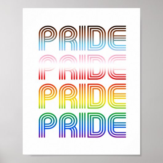 Inclusieve Retro Pride Poster (Voorkant)