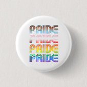 Inclusieve Retro Pride Ronde Button 3,2 Cm (Voorkant)