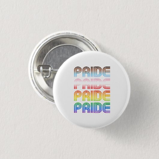 Inclusieve Retro Pride Ronde Button 3,2 Cm (Voorkant /achterkant)