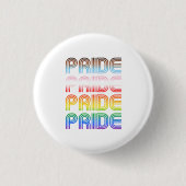 Inclusieve Retro Pride Ronde Button 3,2 Cm (Voorkant)