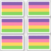 Inclusieve Sapphische Lesbische Vlag Sticker Pack (Voorkant)