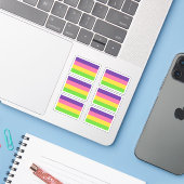 Inclusieve Sapphische Lesbische Vlag Sticker Pack (Laptop met iPhone)