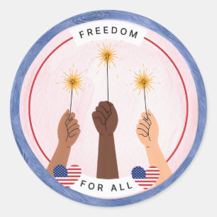 Inclusieve Sticker van 4 juli - Vrijheid voor iede