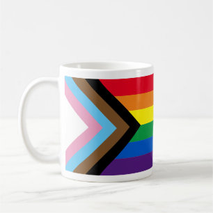 Inclusieve vlag voor homodiversiteit van regenboog koffiemok