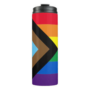 Inclusieve vlag voor homodiversiteit van regenboog thermosbeker