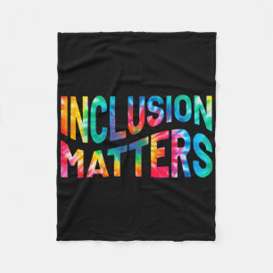 Inclusion A Tie Dye Speciaal Onderwijs Leraar Vrou Fleece Deken