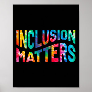 Inclusion A Tie Dye Speciaal Onderwijs Leraar Vrou Poster
