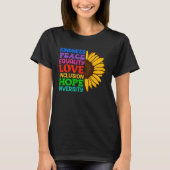 Inclusion Acceptance Kindness Solidarity Awareness T-shirt (Voorkant)